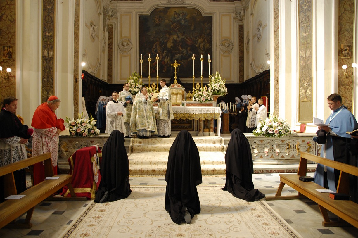 Feast of the Annunciation at Naples: Ceremony of first vows  in the presence of his Eminence Cardinal George Pell